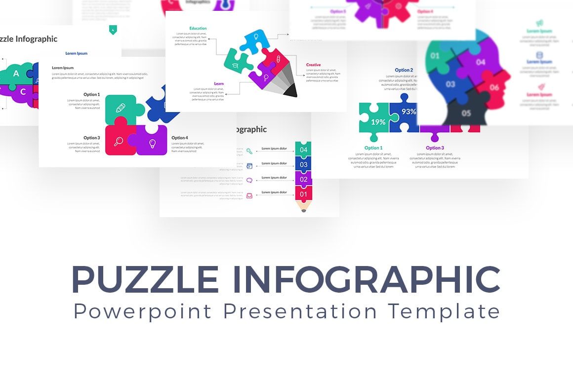 Infographie PowerPoint puzzle animé 