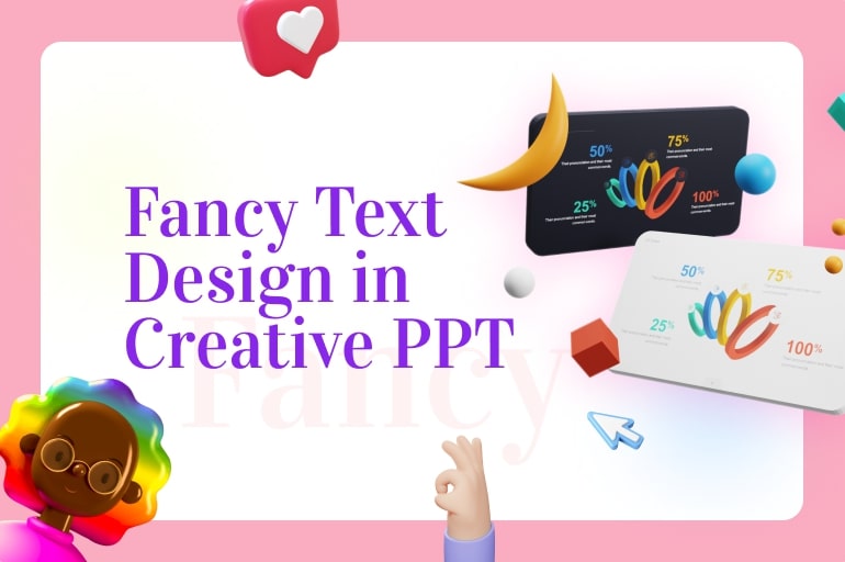 fancy text in creative ppt design