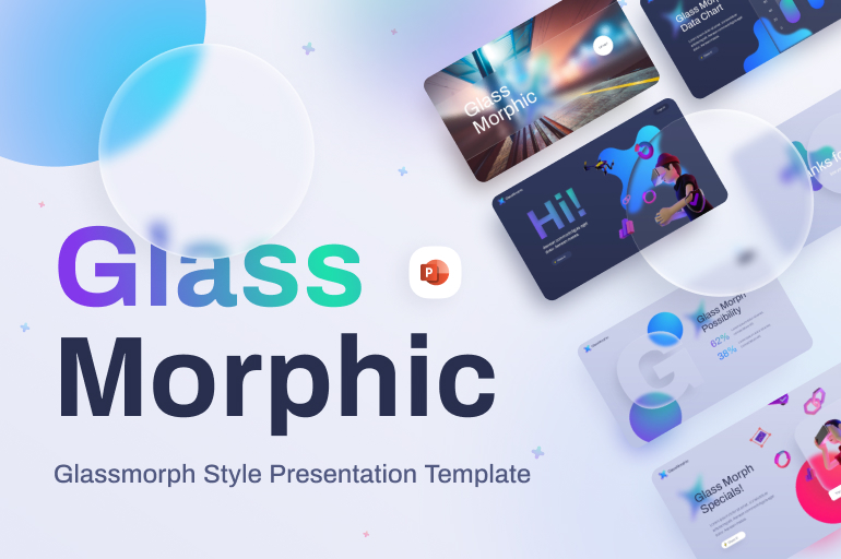 glassmorphism presentation templates